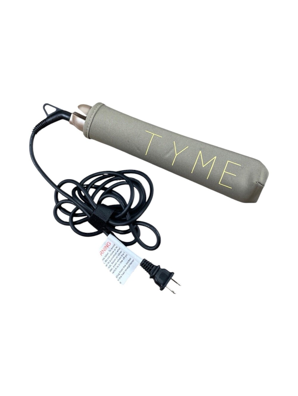 Tyme Iron Pro 2-in-1 Hair Curler Straightener Champagne Color Tested Working EUC